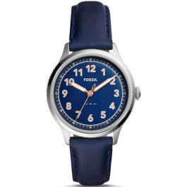 Watch strap Fossil ES4130 Leather Blue 16mm